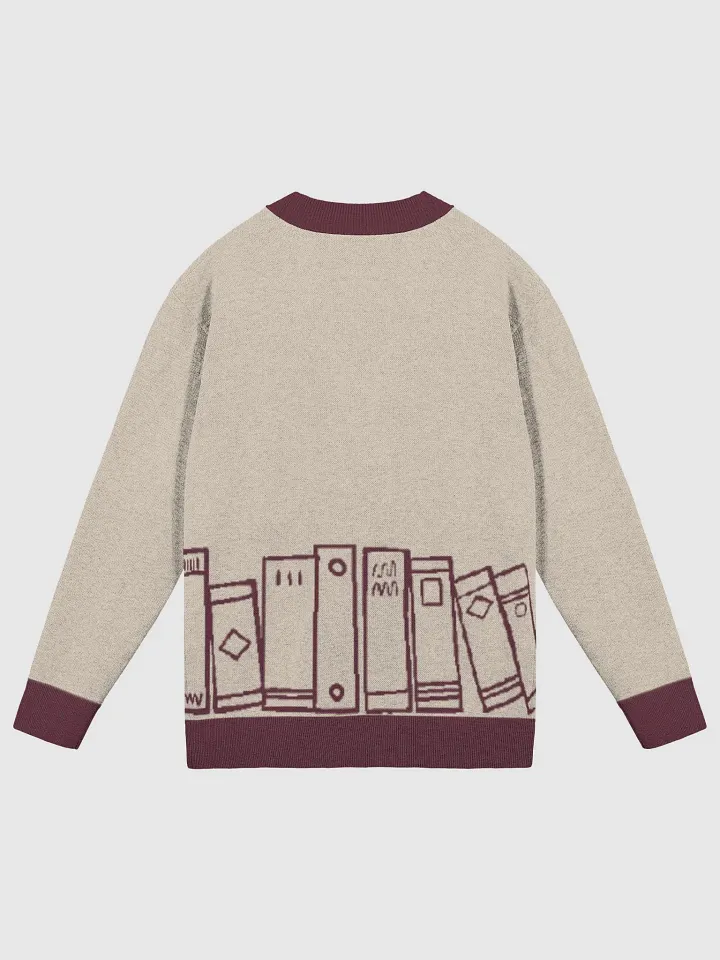 Squiddleton Cardigan - Taupe With Bergundy Print product image (6)