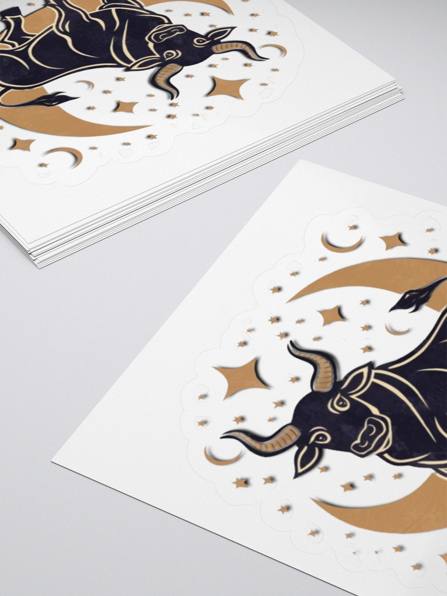Taurus Zodiac Sticker - Exclusive Bull & Moon Design | TDS Music product image (11)