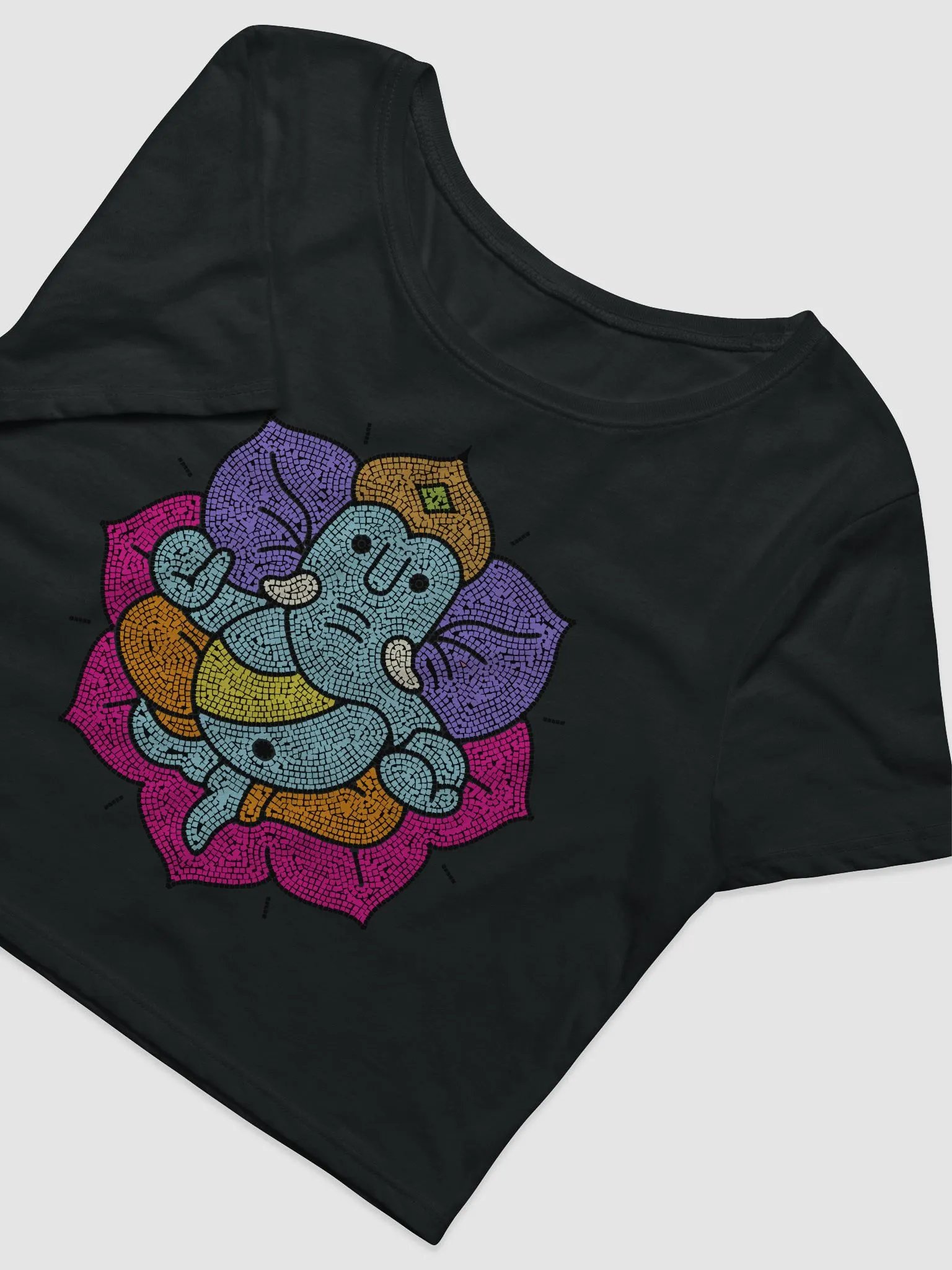 Ganesha Mosaic Crop Tee product image (8)