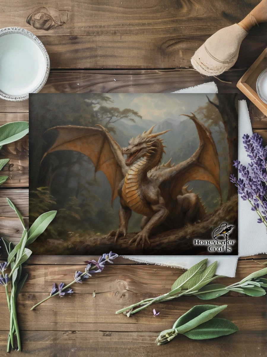 Enchanted Forest Dragon: Fantasy Art Poster product image (2)