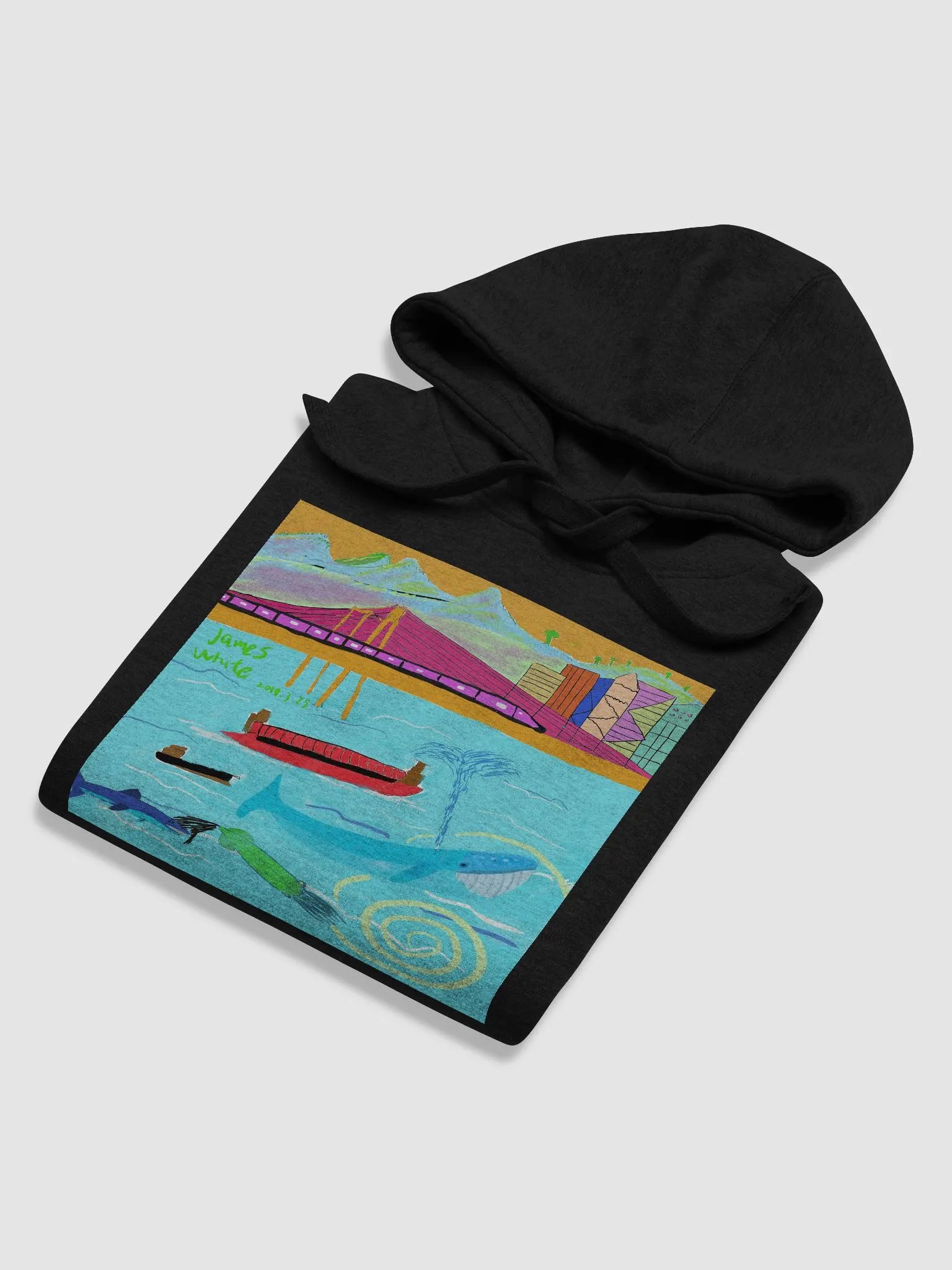 Cotton Heritage Unisex Premium Hoodie: blue whale product image (86)