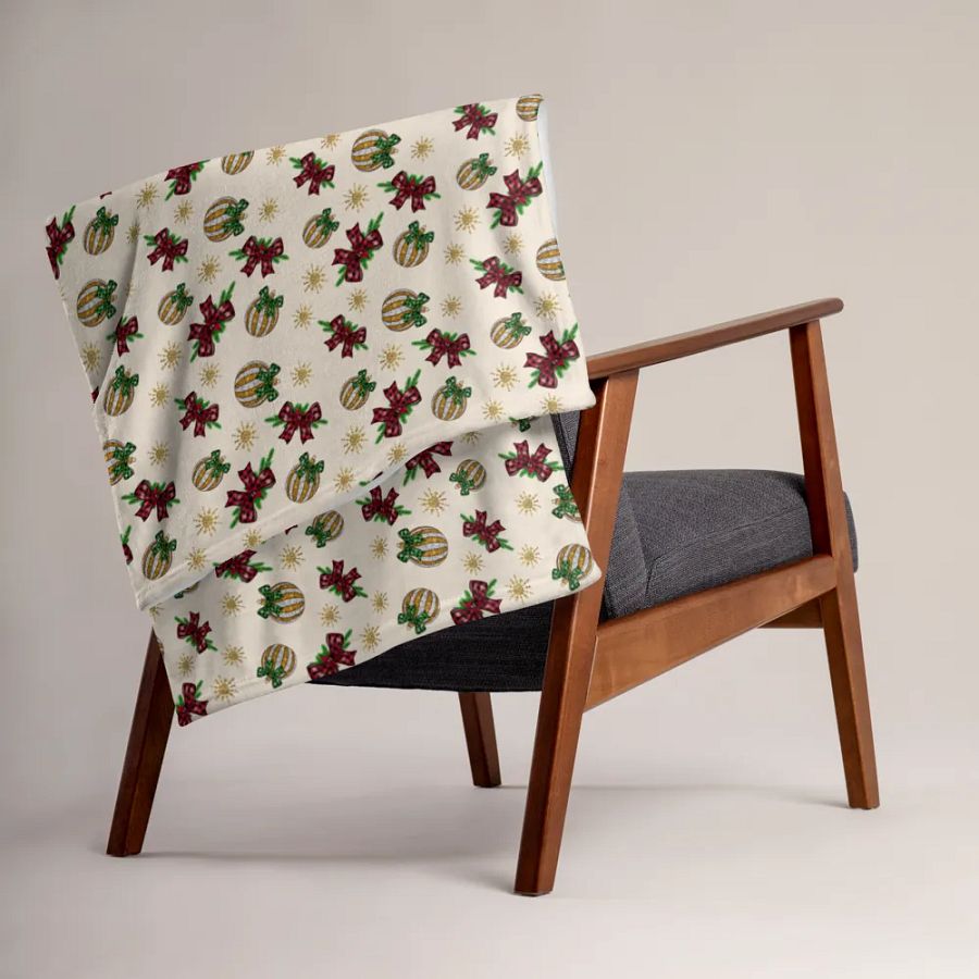 Winter Bows And Bulbs Blanket product image (3)