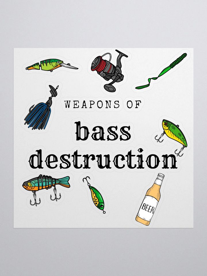 bass destruction Kiss Cut Stickers - Lure Logo product image (1)