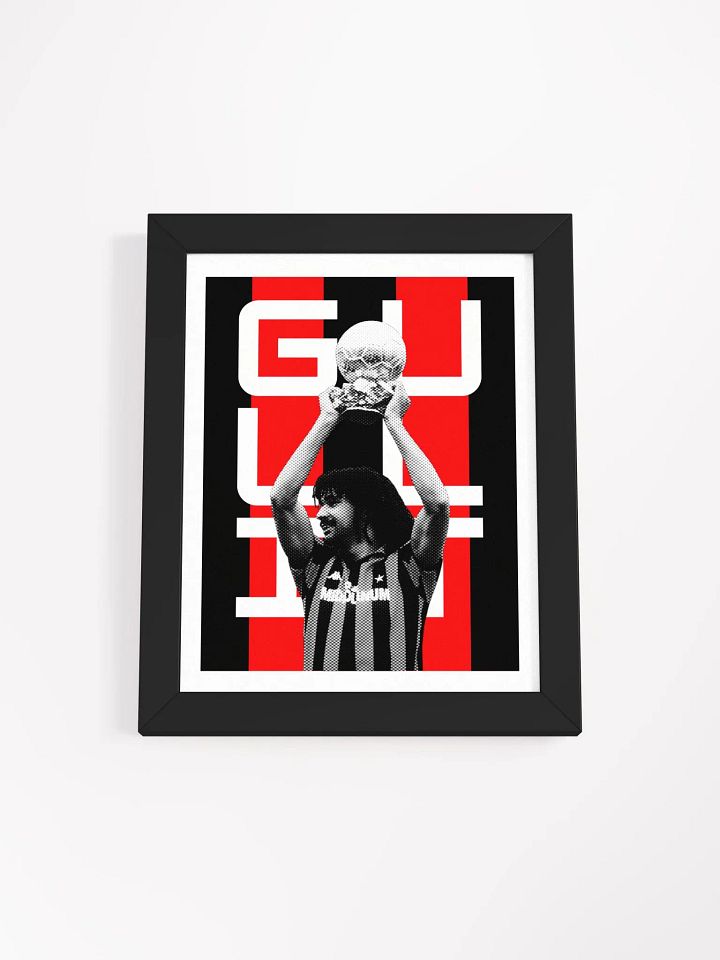 Ruud Gullit BW AC Milan Name Art Framed Print product image (2)