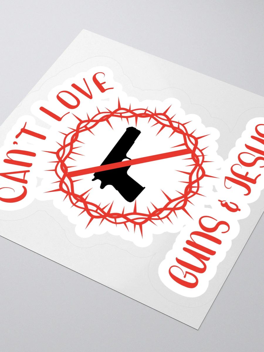 Can't Love Guns And Jesus Sticker product image (3)