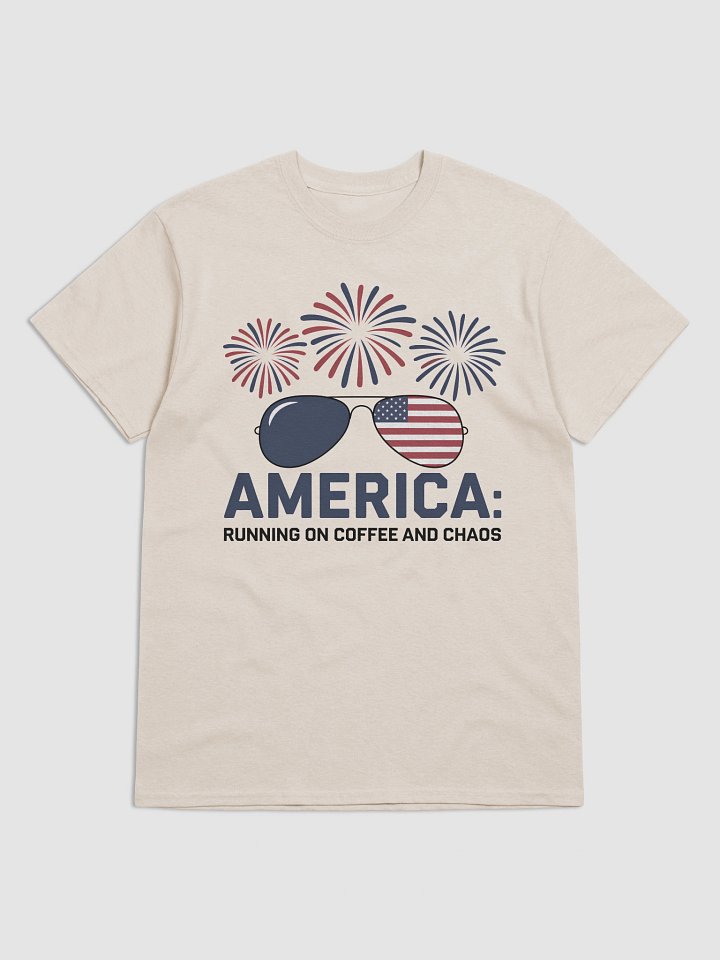 Coffee and Chaos - Funny 4th of July Tee product image (1)
