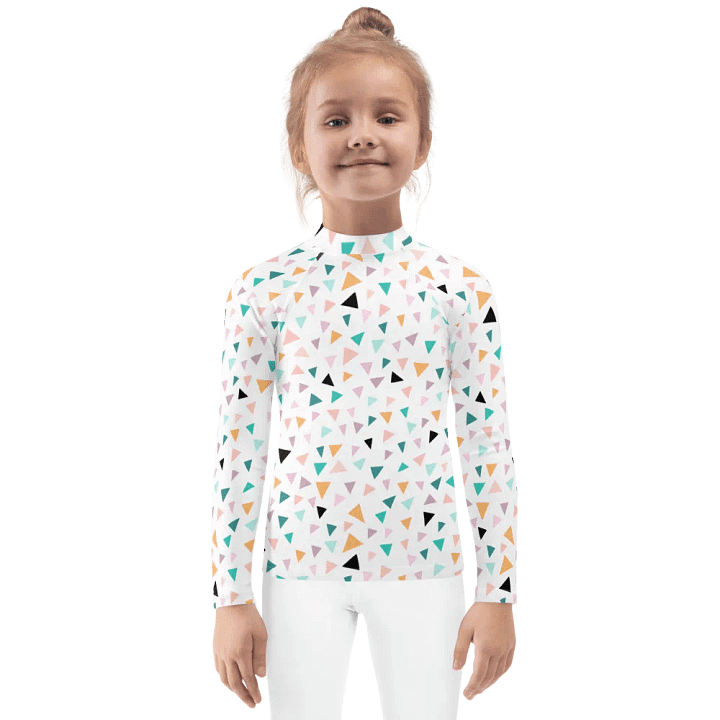 Summer Vibe Triangle Confetti Bliss Rash Guard For Kids product image (1)