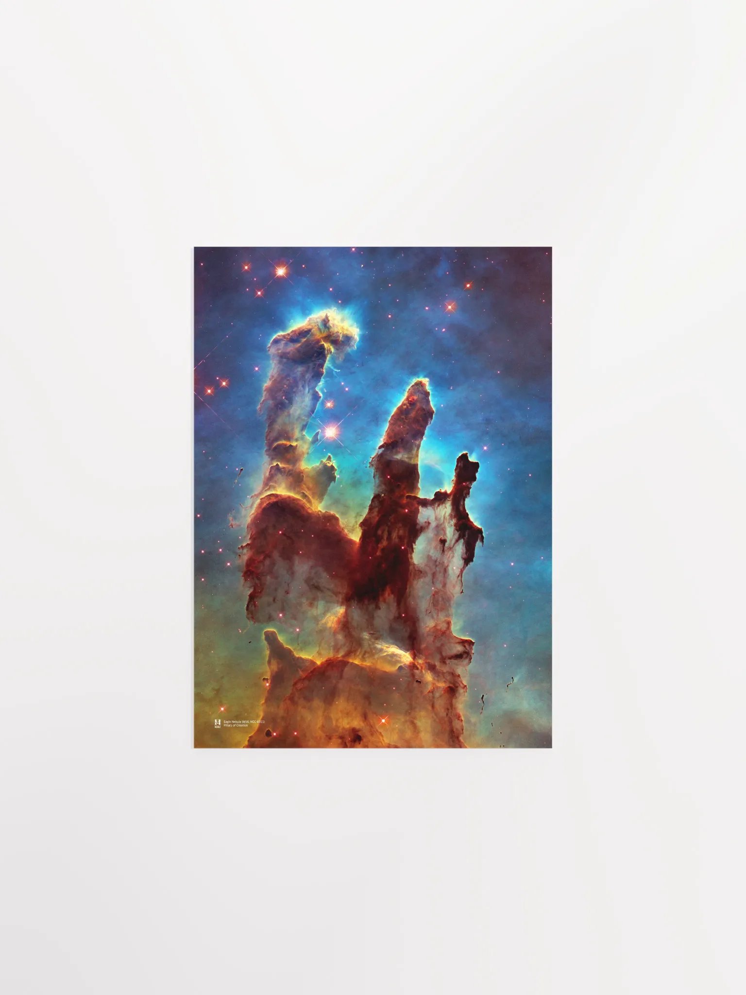 The Pillars of Creation. Eagle Nebula (M16, NGC 6611), NASA Hubble Space Telescope — Hi-Res Space poster, science poster, space photo product image (1)