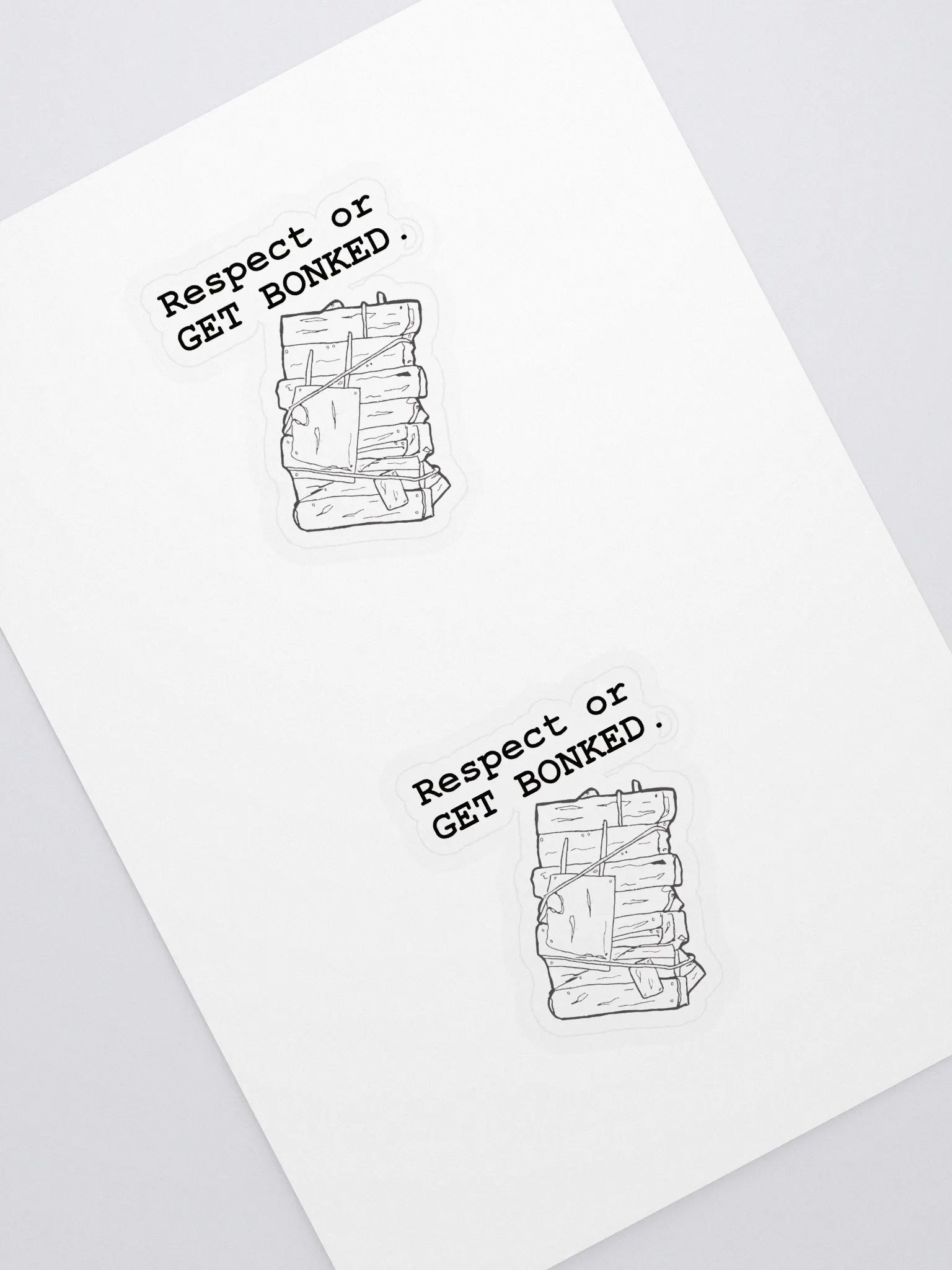 Respect or Get Bonked Sticker product image (2)