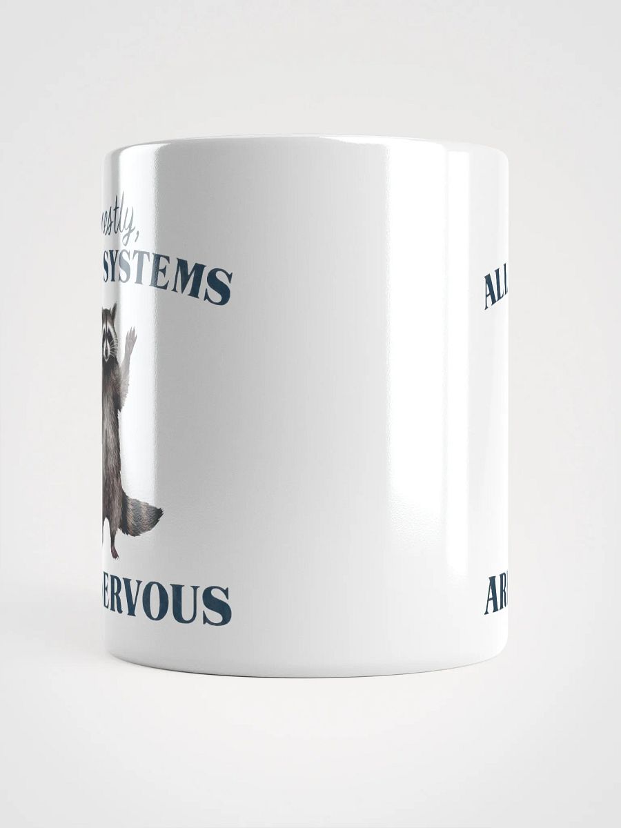 Nervous Raccoon White Mug product image (13)