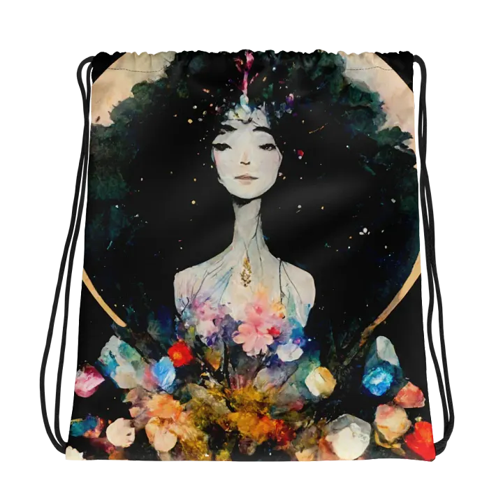 Celestial Blossom Drawstring Bag product image (1)