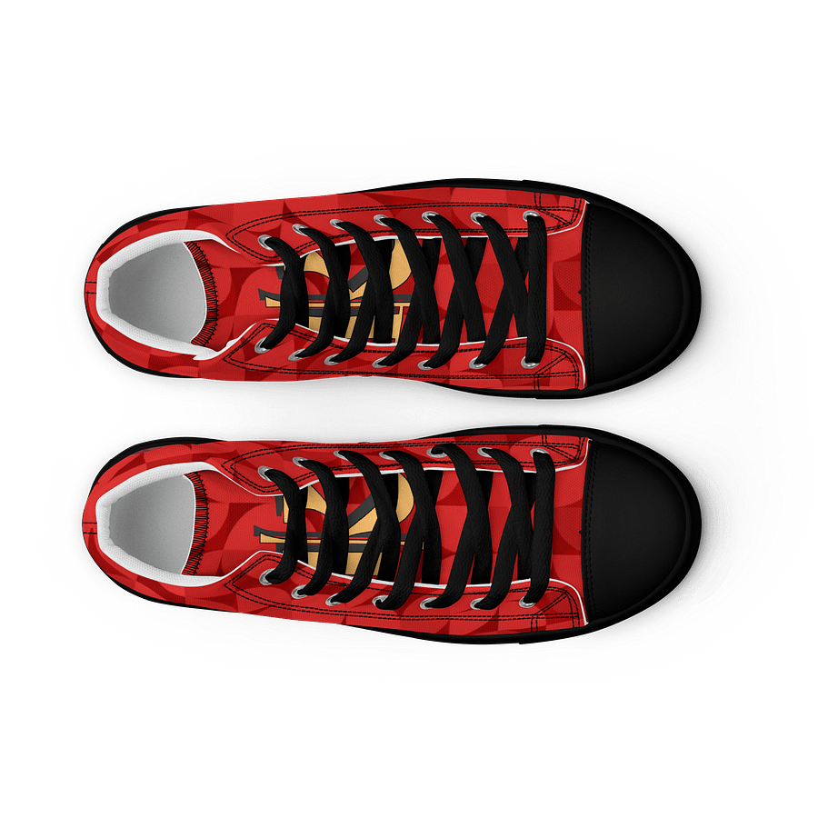 (Red WAIFU) K Women's High Top Canvas Shoes product image (9)