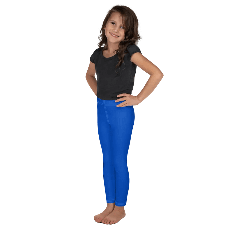 Absolute Blue Color Kids Leggings product image (3)