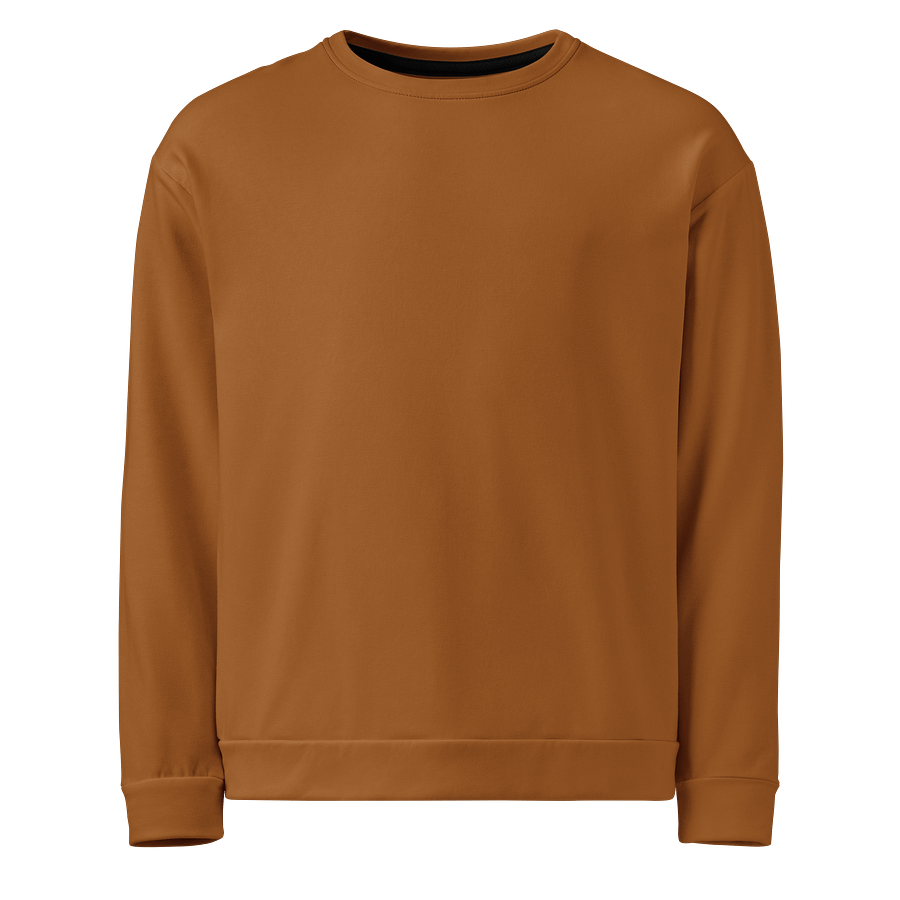 Warm Caramel Brown Solid Color Eco Friendly Unisex Sweatshirt product image (1)