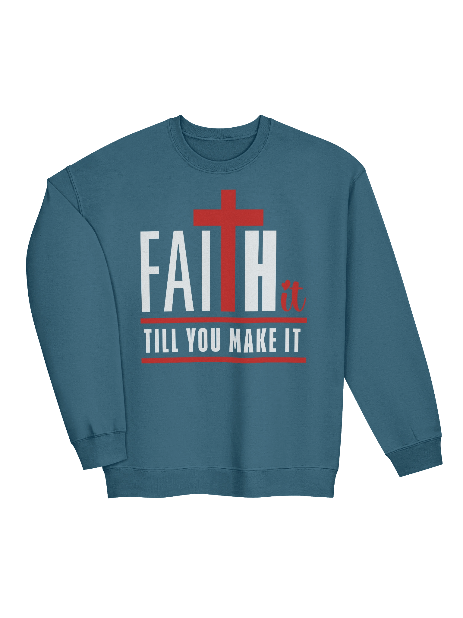 Faith It Til You Make It | Christian Sweater | Inspirational Faith-Based Sweatshirt for Women | Jesus Motivation Gift product image (18)