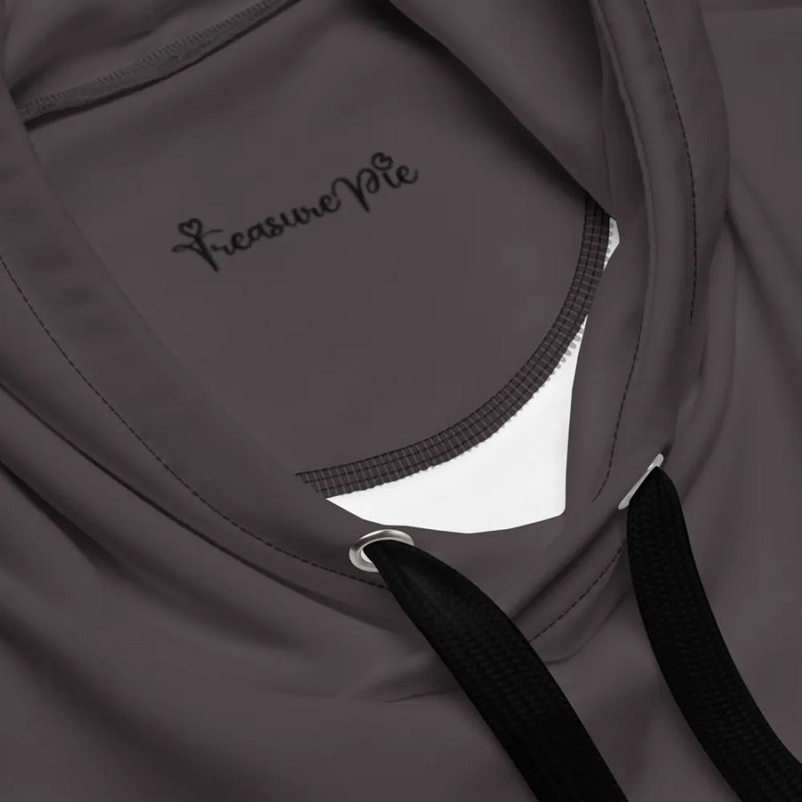 Plain Dark Brown True Summer Unisex Recycled Polyester Heavyweight Premium Hoodie by Treasure Pie product image (7)