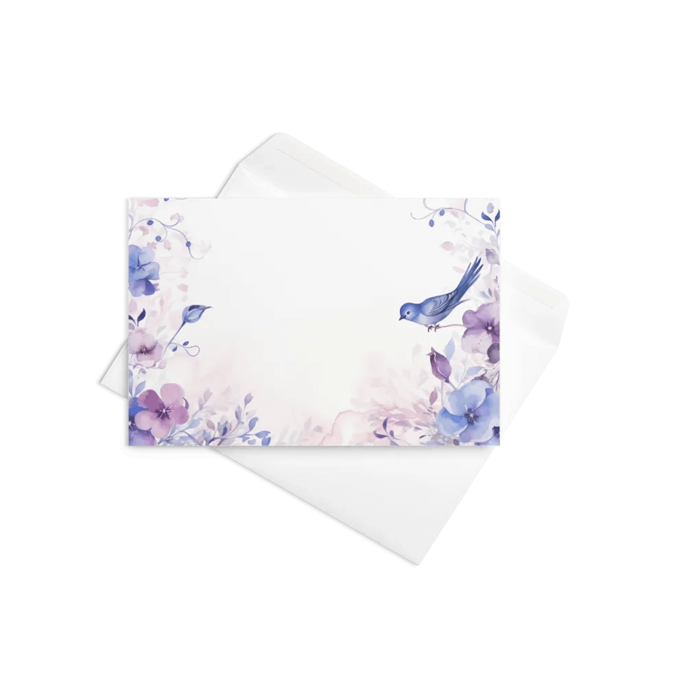 All-Occasion Greeting Card: Watercolor Bird and Blossoms product image (9)