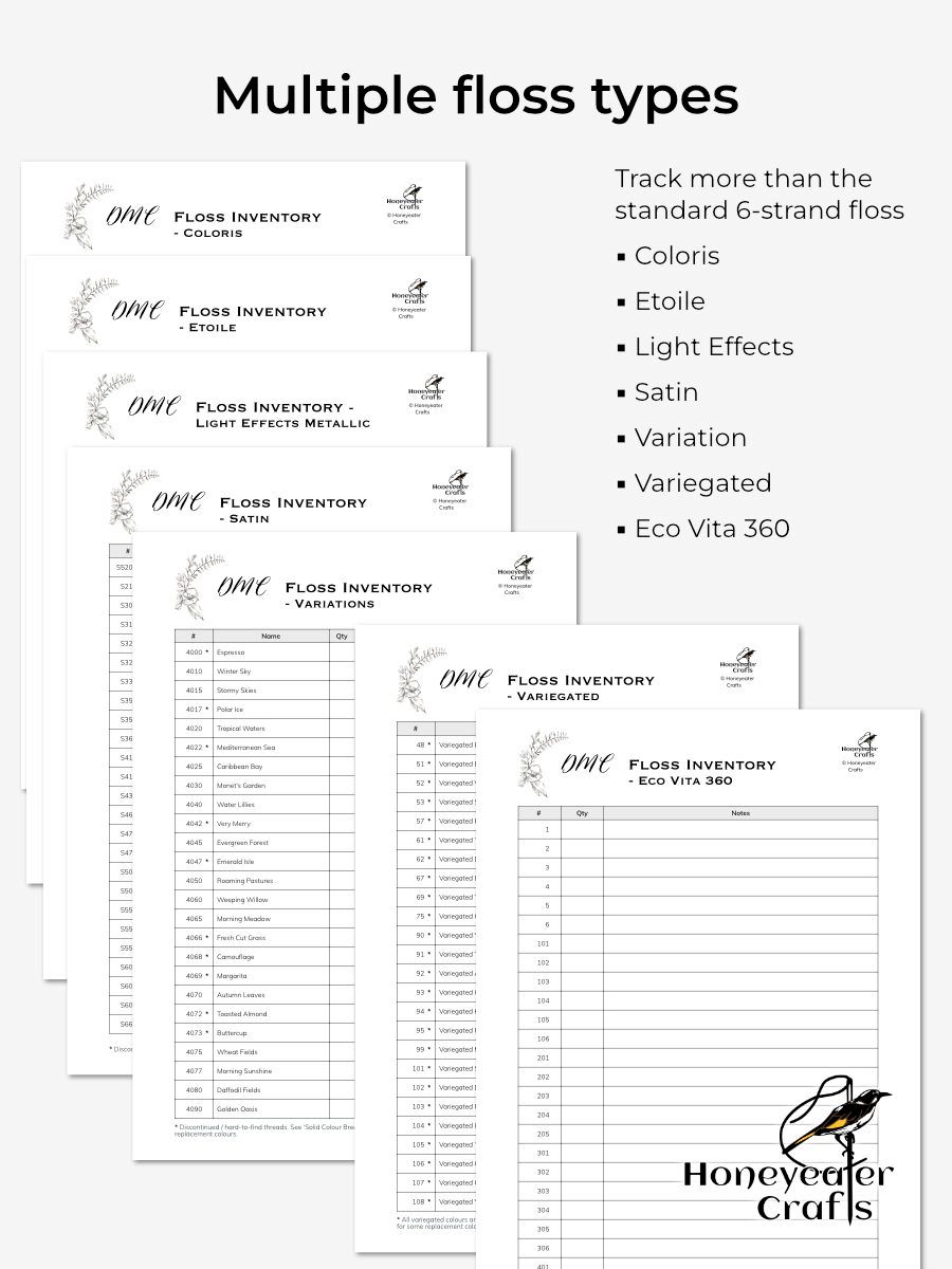 DMC Floss Inventory Tracker PDF product image (3)