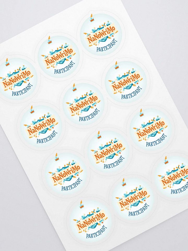 NaNoWriMo Participant Sticker Sheet (12 Stickers Per Sheet) product image (1)