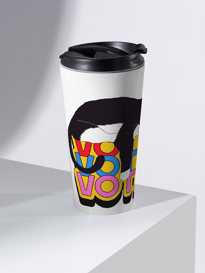 Slumbering Cat Vote Travel Mug product image (2)