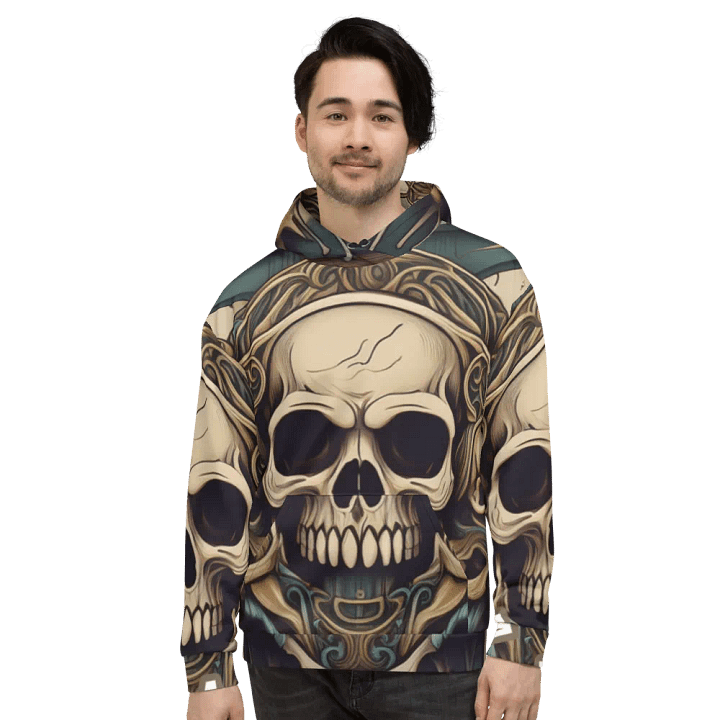 Gothic Melting Skulls Unisex Hoodie product image (1)