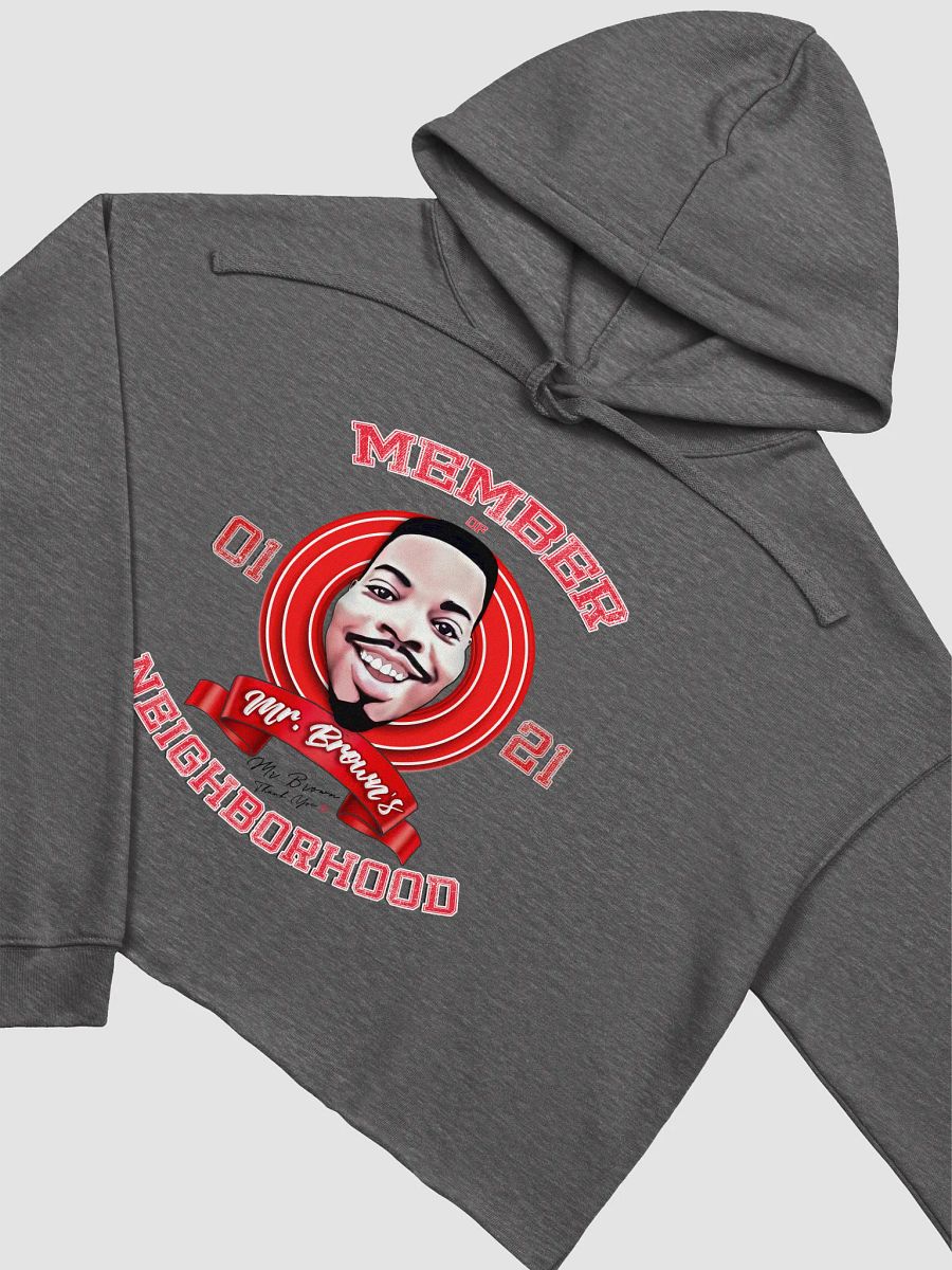 Mr. Brown's Neighborhood Crop Hoodie (White) product image (12)