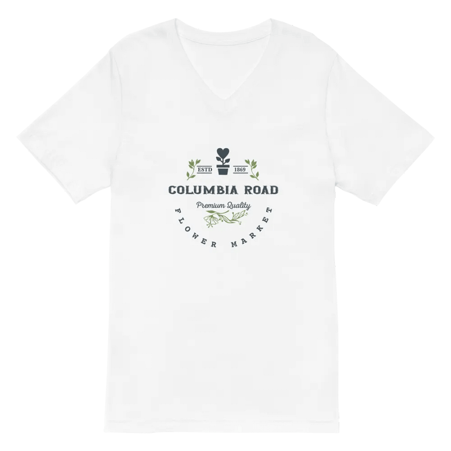 Columbia Road Market Unisex V Neck T Shirt (White) product image (2)