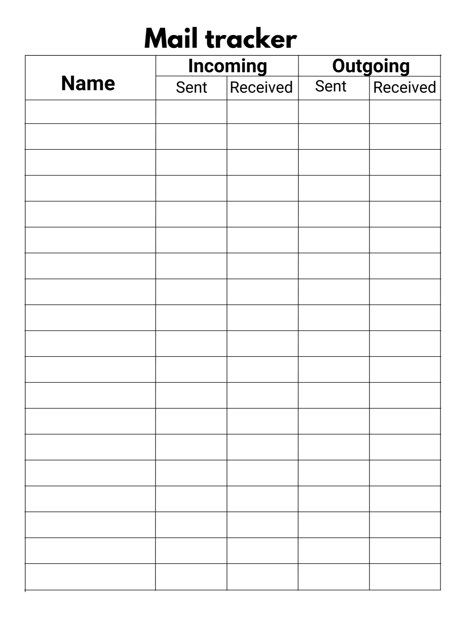"Mail Tracker Logbook: Incoming & Outgoing Mail Record" "Mail Log: Track Sent & Received Mail Easily" "Incoming & Outgoing Mail Register" product image (1)