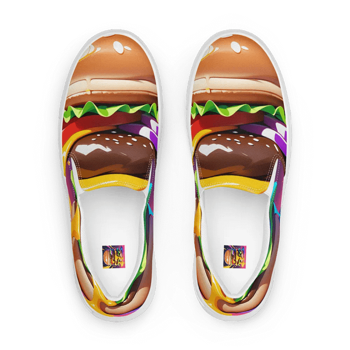 Colorful Burger Extravaganza Slip-On Shoes product image (2)