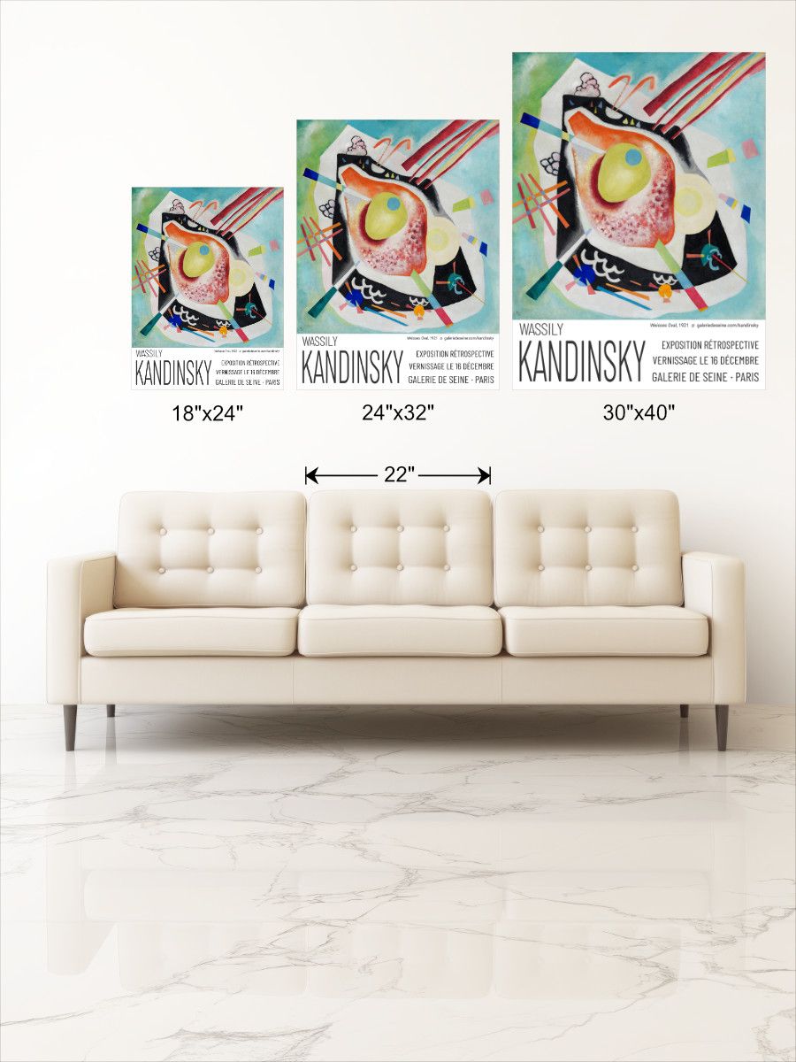 Wassily Kandinsky's "Weisses Oval" exhibition canvas print product image (3)