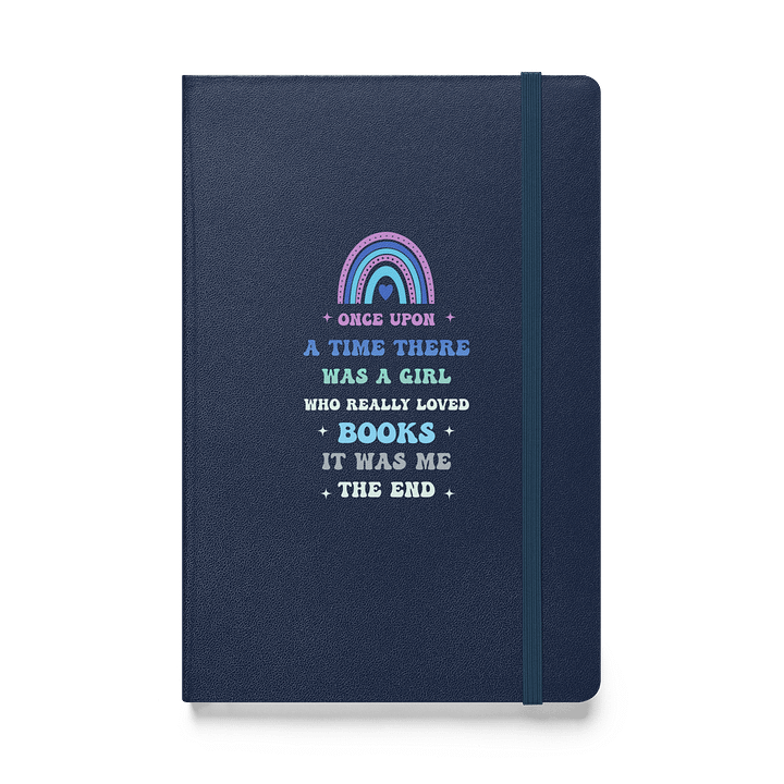A Girl Who Really Loved Books Navy Blue Hardcover Bound Notebook | JournalBook® product image (1)