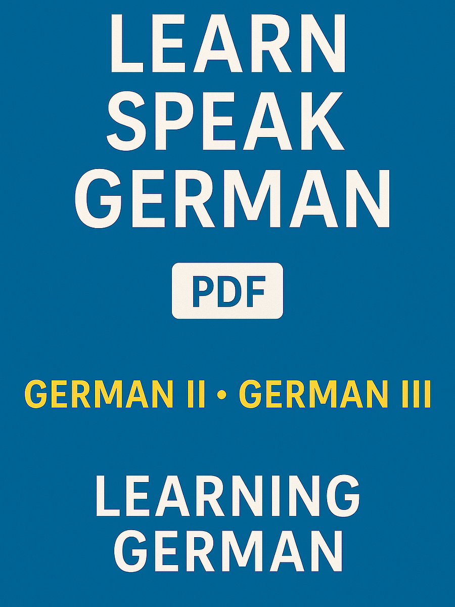📘 Learn Speak German – German II & III (PDF Edition) product image (1)