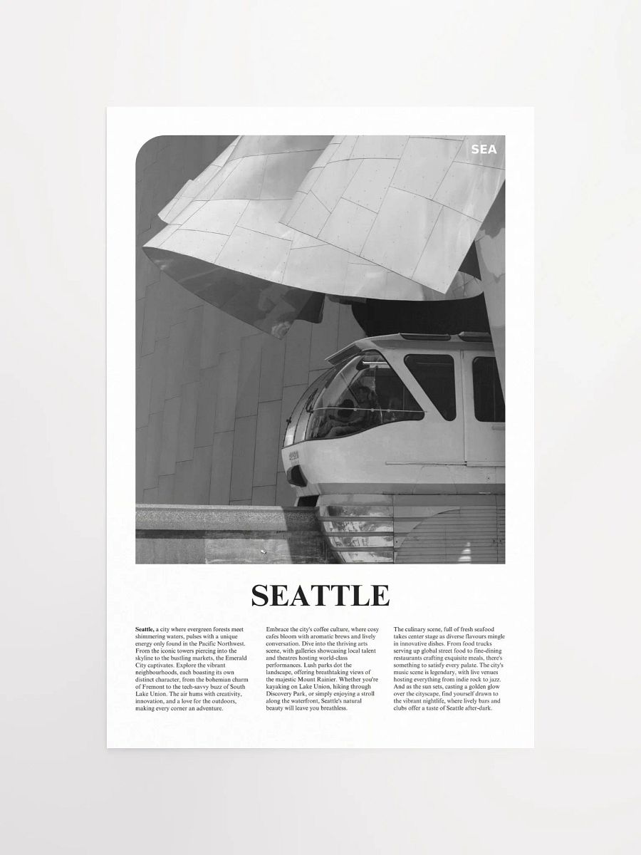 Seattle 04 Newspaper Poster product image (5)