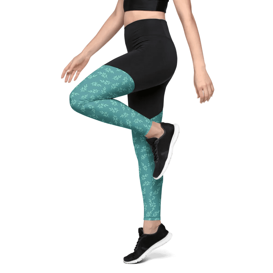 Turq All-Over Print Sports Leggings product image (10)