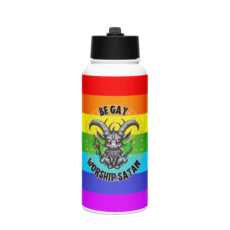Be Gay Worship Satan Water Bottle product image (1)