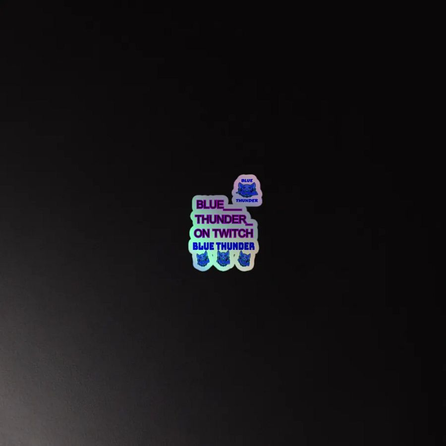 Neon Blue Thunder Twitch Sticker product image (4)
