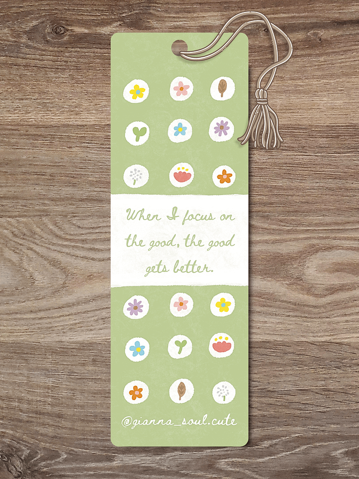 Focus on the good | Glitter Affirmation Bookmark product image (1)