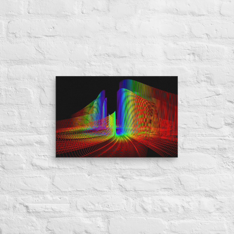 Sparse Spectral Spaceport Zeta - Diffraction Curves Physics Art Canvas Print product image (3)