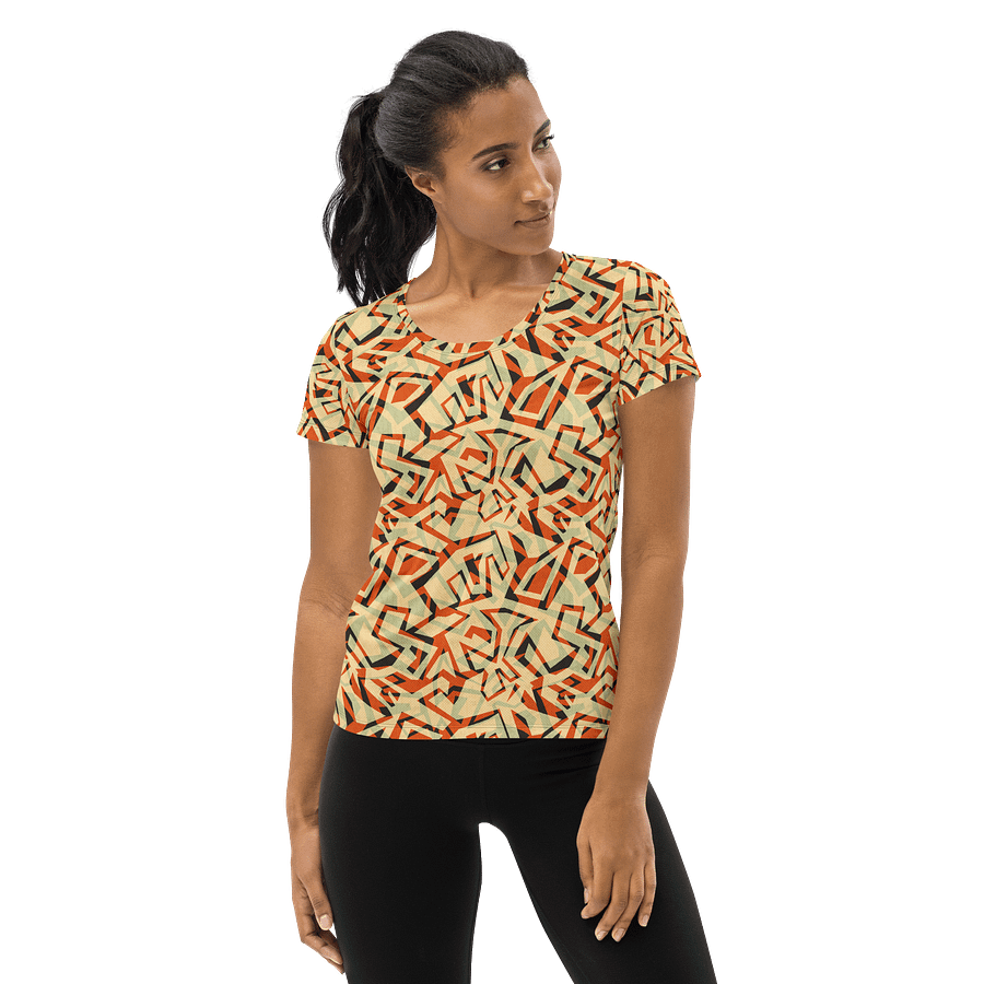 Orange Grunge | Women's Athletic T-Shirt product image (2)