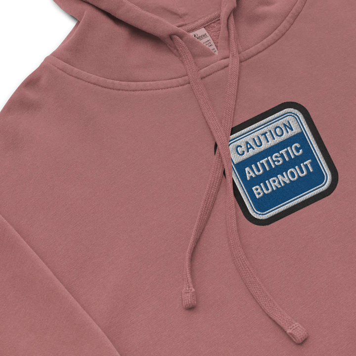 CAUTION: ASD BURNOUT embroidered pigment hoodie (royal bubble design 2) product image (1)