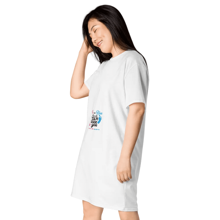Mom-to-be Pink or Bleu ? T-Shirt Dress – Comfort and Style for Every Stage of Motherhood product image (3)