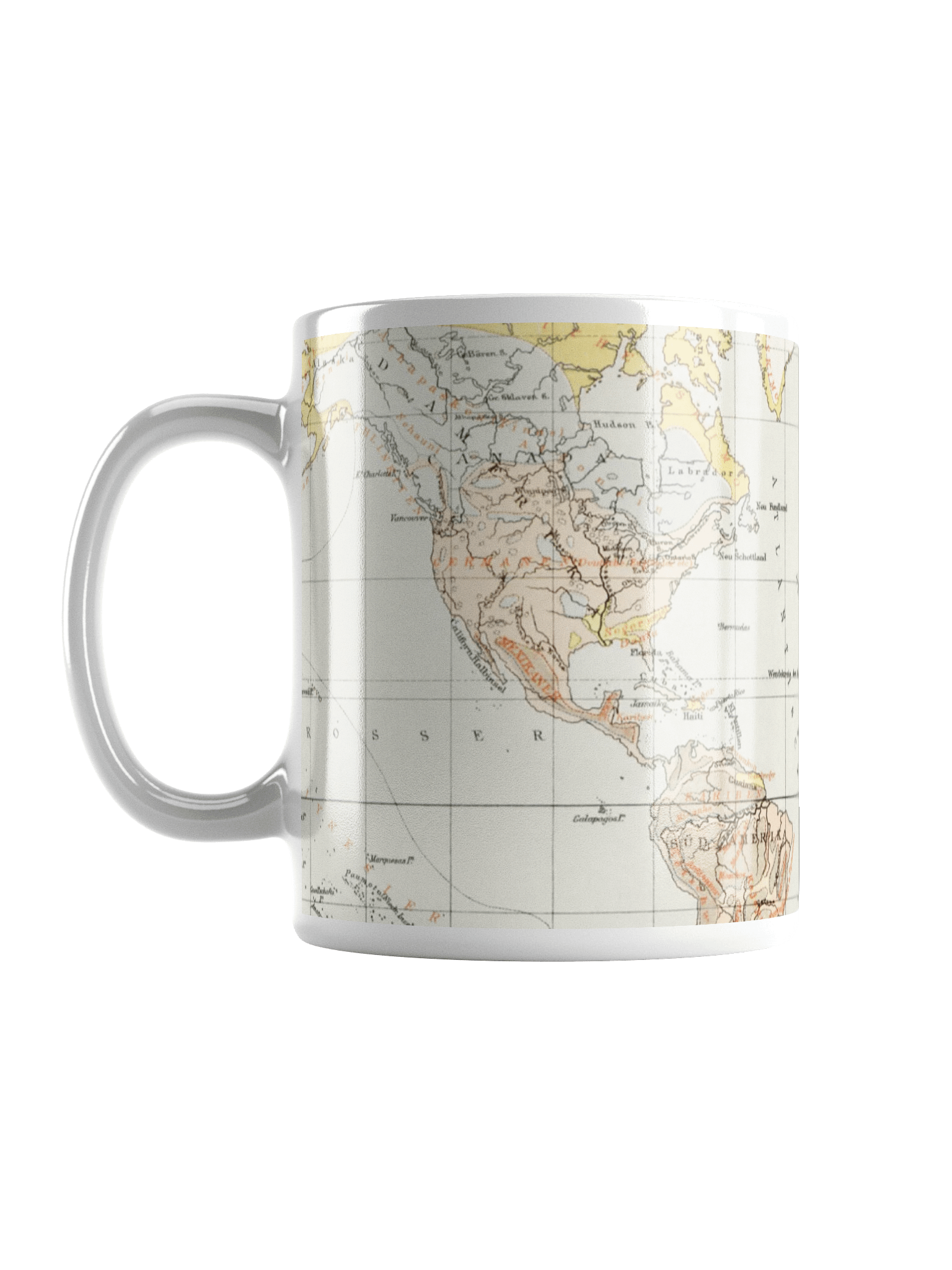 Vintage World Map White Glossy Mug product image (6)