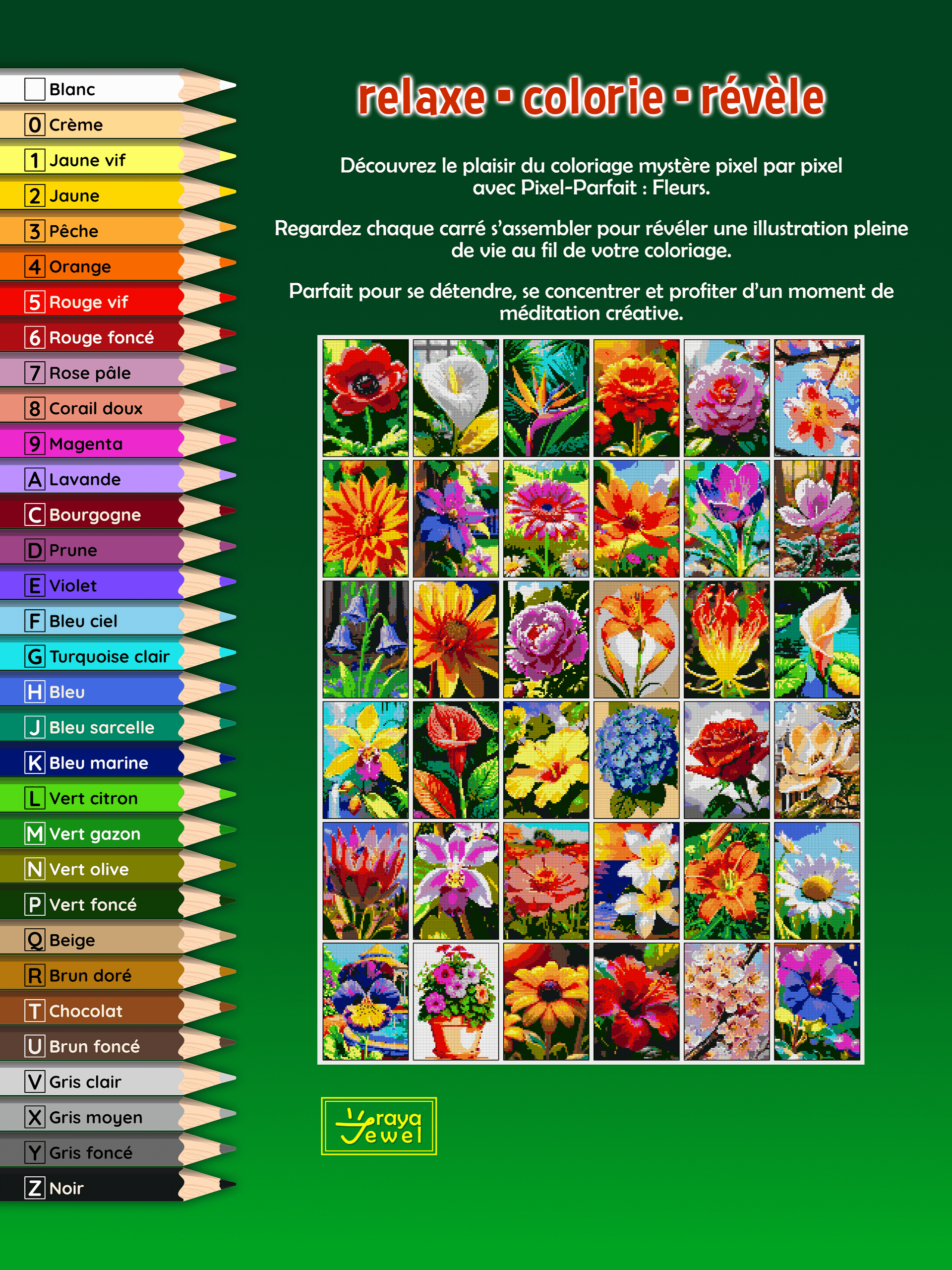 Pixel-Parfait: Fleurs - Coloriage pixel mystère numéroté | Livre à imprimer product image (2)