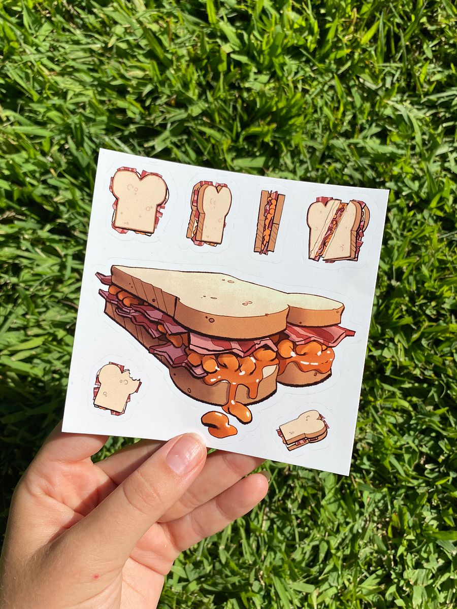 Bacon Butty - MINI STICKER SET product image (3)