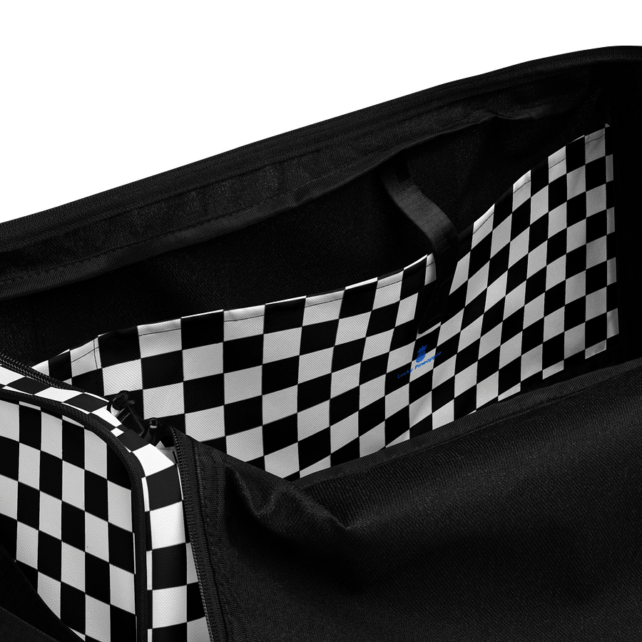 Checkered! Black and White Checkers Duffel Bag product image (6)