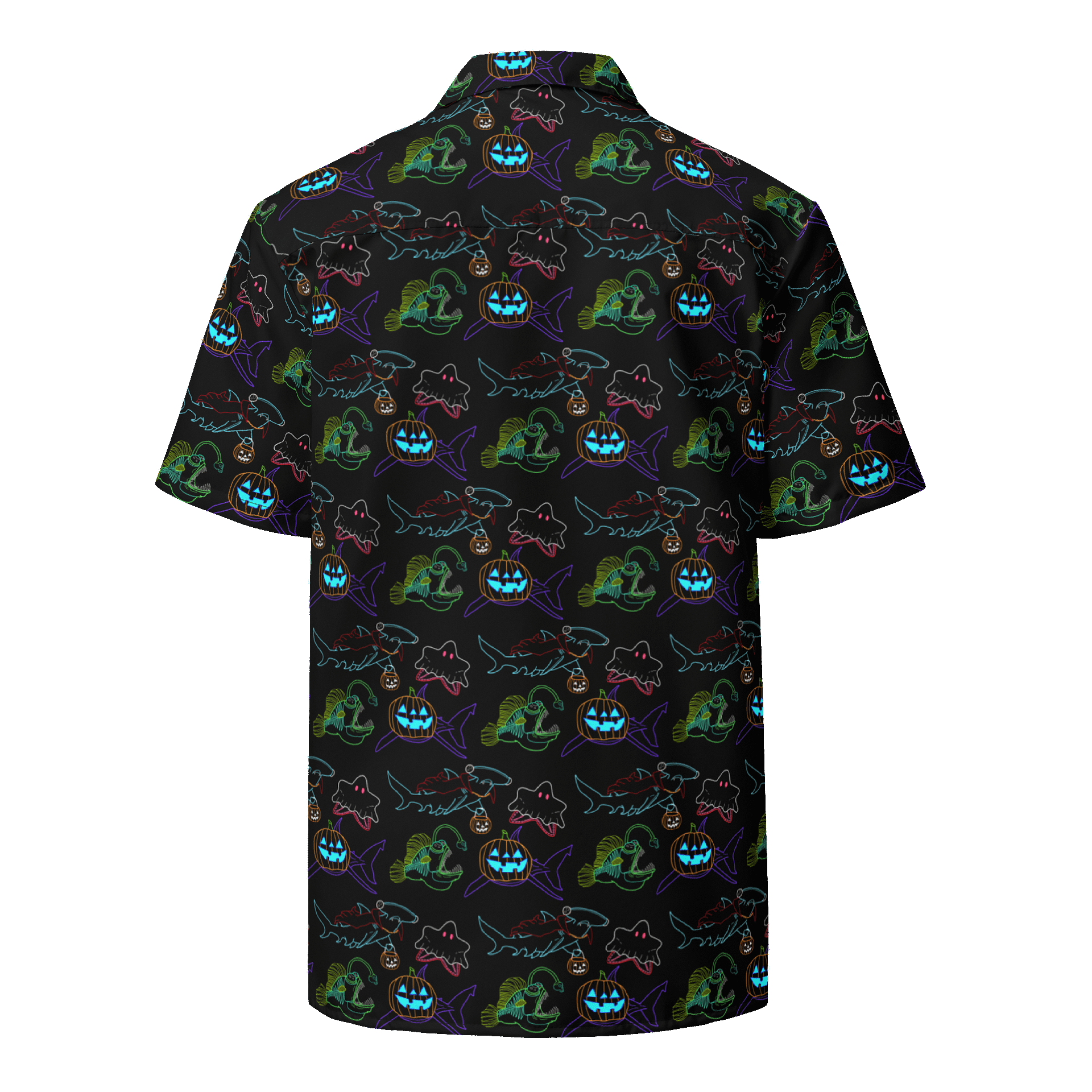 Neon Halloween Sea-Life Hawaiian Shirt product image (2)