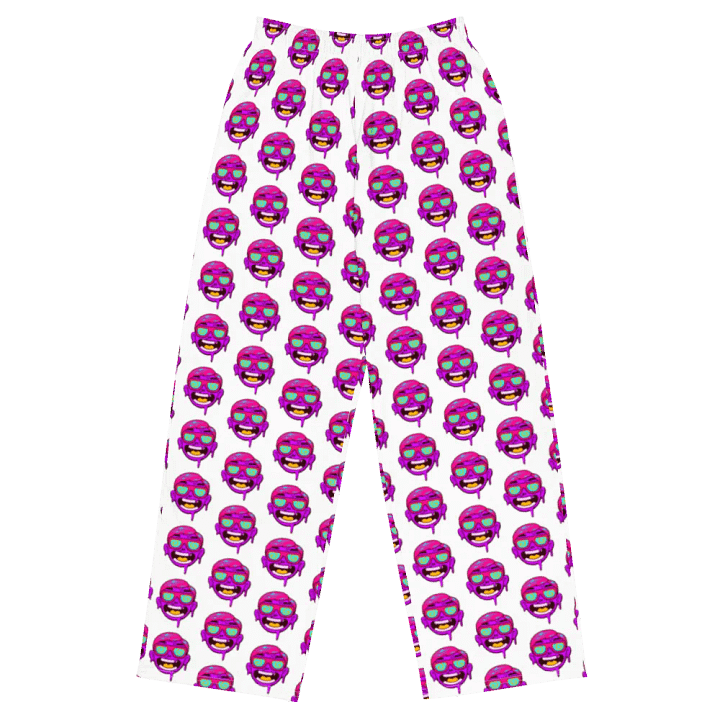 Comfy drippy face stretchy wide leg pants product image (1)