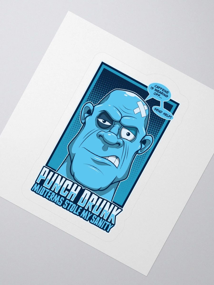 Funny College Sticker – Retro Midterms Cartoon Design product image (5)