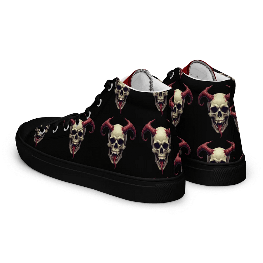 Hellfire Horn Skull High Top Canvas Shoes product image (6)