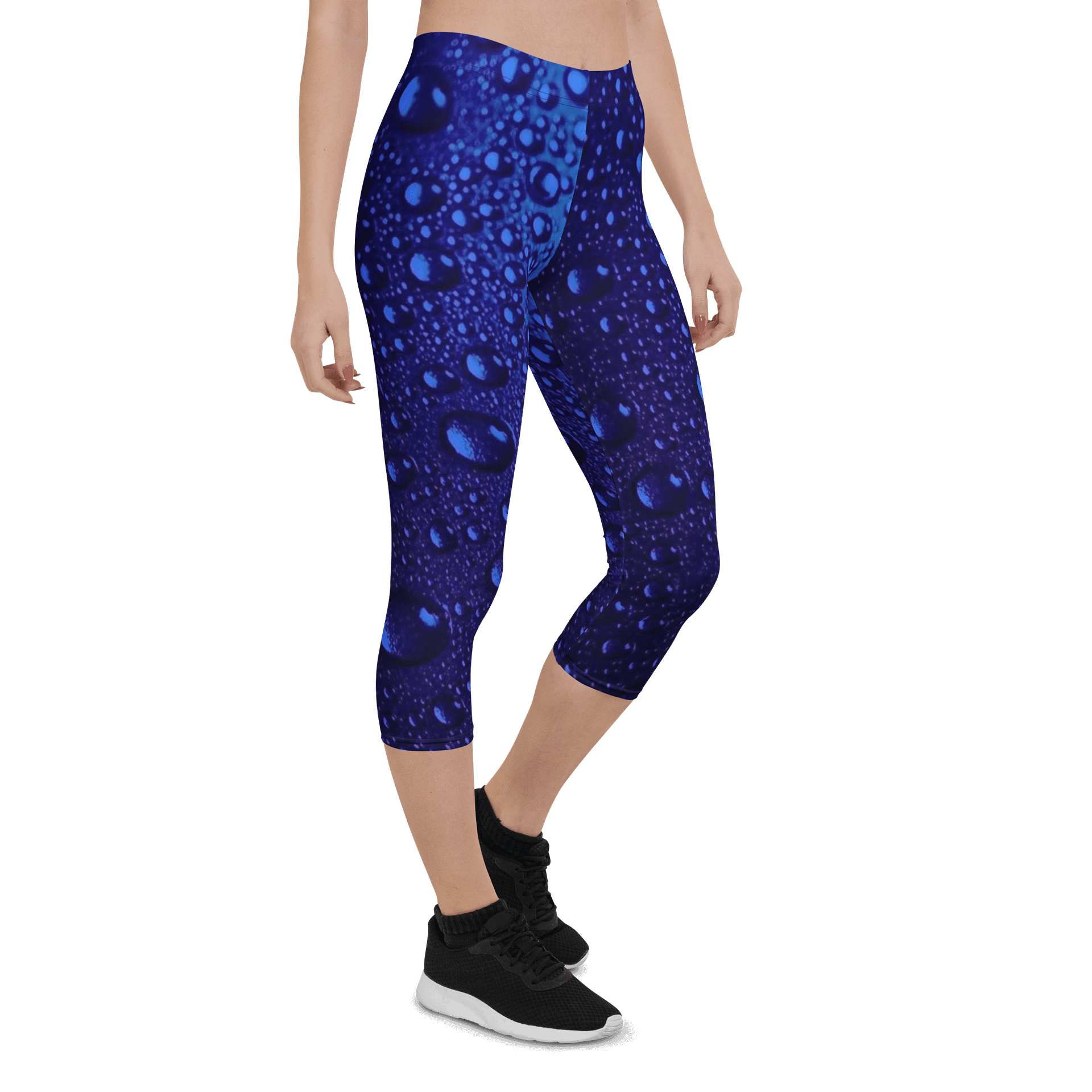 Water Droplet Effect Print Capri Leggings product image (6)